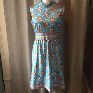 Vintage Yves Jennet Blue Floral Dress